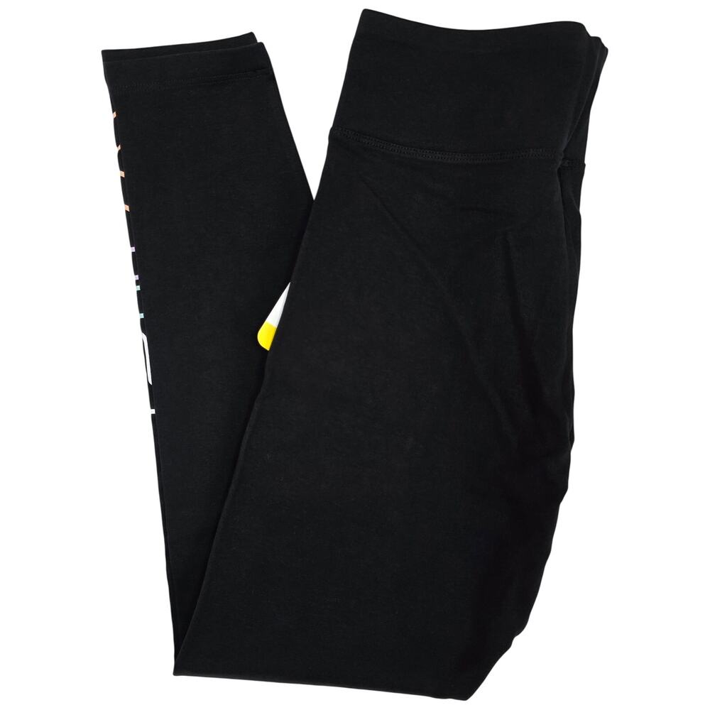 Fila Black Logo Pull-On Athletic Leggings